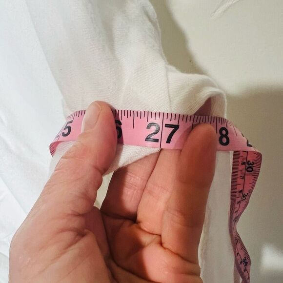 Anthropologie Out From Under White Cotton Hi Low Longsleeve Shirt - Picture 4 of 8